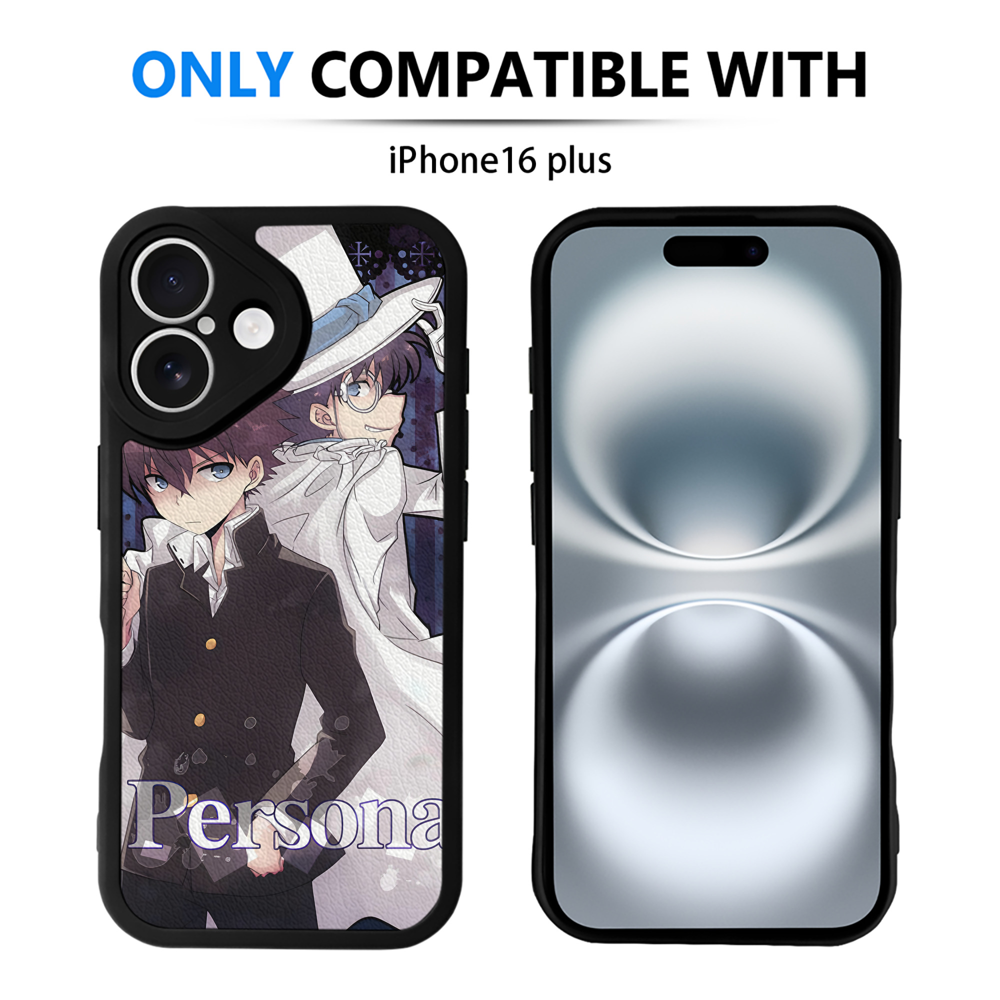 （画像用） 名探偵コナン Detective Conan 【iPhone 16シリーズ対応】シリコンスマホケース（レザー調） 材質：シリコン